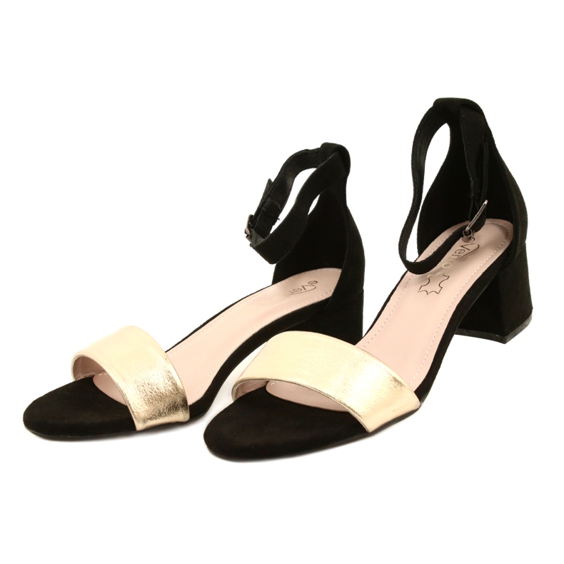 Černozlaté sandály na baru Evento 20SD98-1618 černá zlatý 2 Černozlaté sandály na baru Evento 20SD98-1618 černá zlatý 2