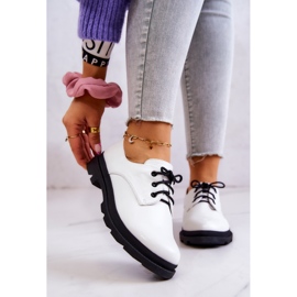 S.Barski Dámské klasické brogues Oxford White Colton bílý 2