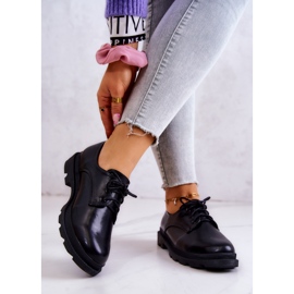 S.Barski Dámské klasické boty Oxford Black Colton černá 2