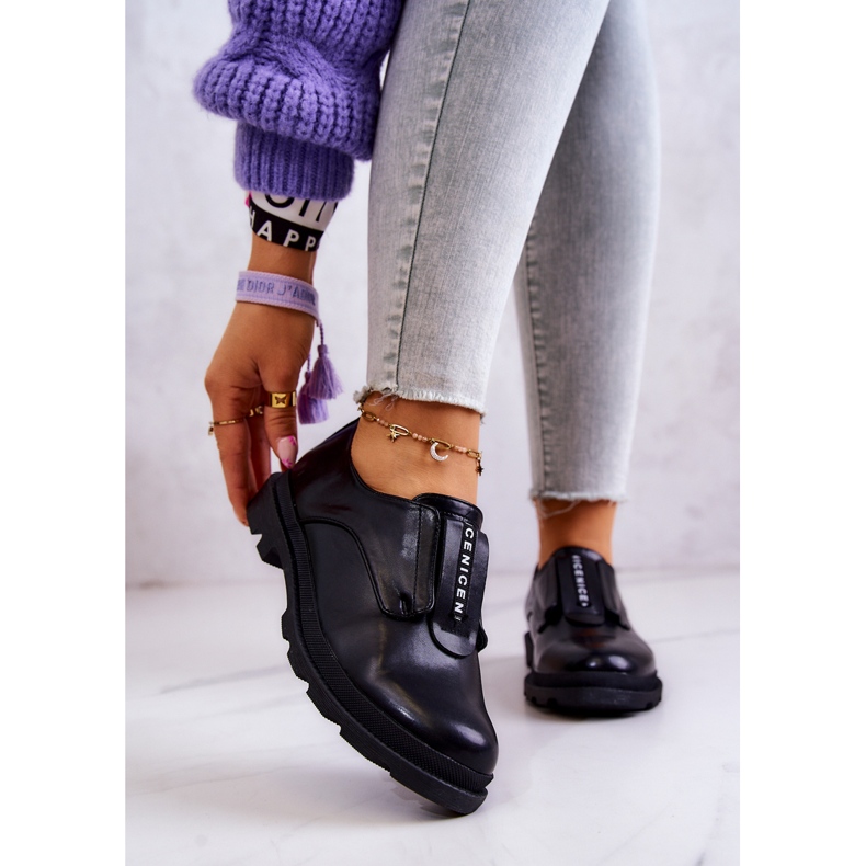 S.Barski Dámské kožené nazouváky černé Kirstee černá 1