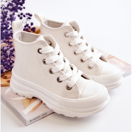 FR1 Dětské vysoké tenisky White Freeze bílý 1
