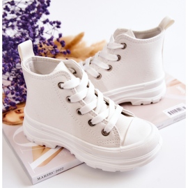 FR1 Dětské vysoké tenisky White Freeze bílý 2