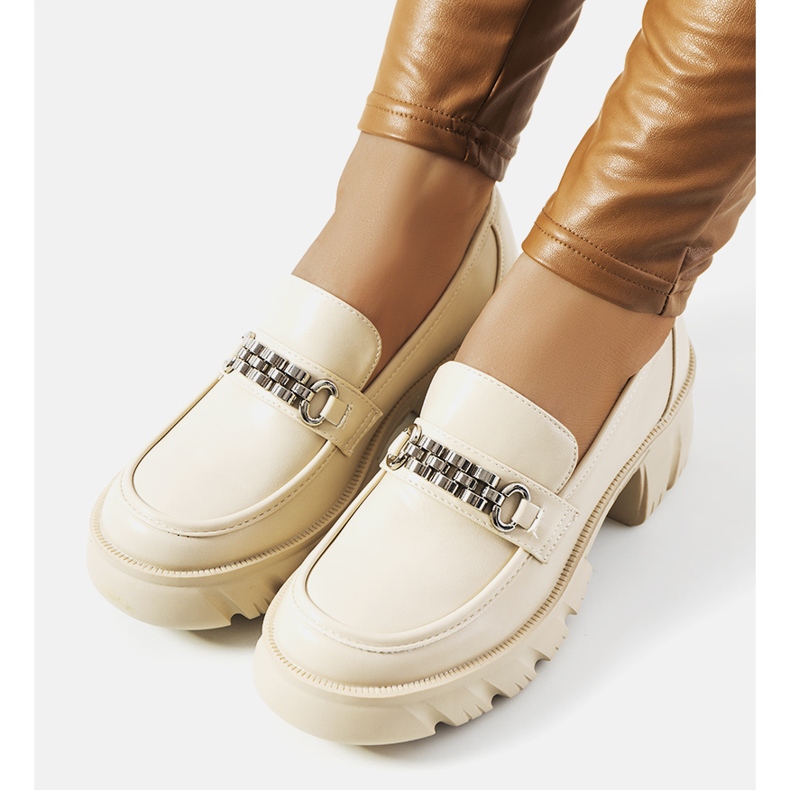 Béžové mokasíny na silné podrážce Ruth béžový 1