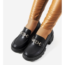 Černé mokasíny na silné podrážce Brant černá 1