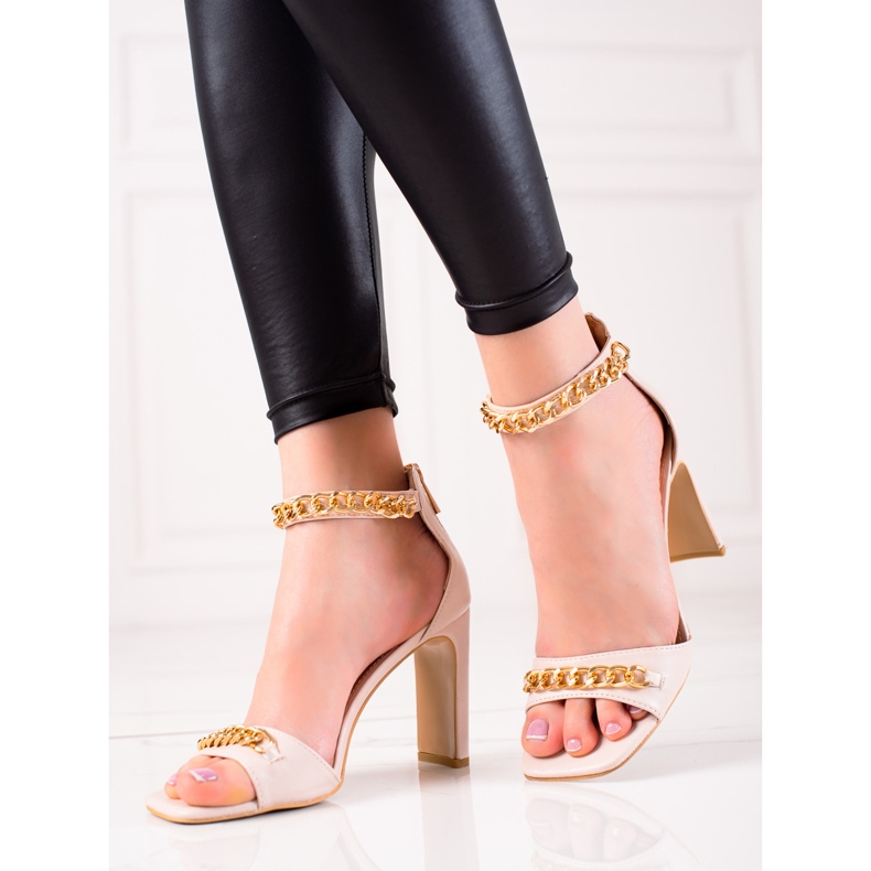 W. Potocki Elegantní sandály Potocki béžový 1