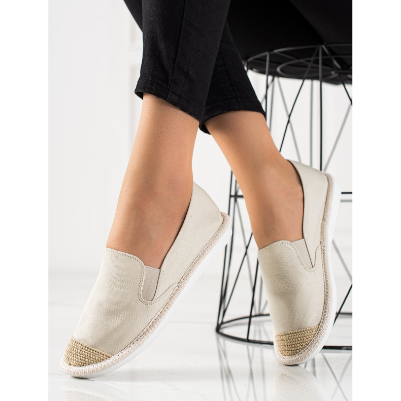 TRENDI Ležérní béžové espadrilky béžový 2 TRENDI Ležérní béžové espadrilky béžový 2