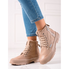 Sabatina Originální vysoké tenisky béžový hnědý 1