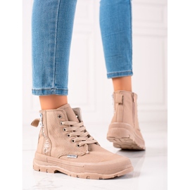 Sabatina Originální vysoké tenisky béžový hnědý 2