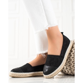 TRENDI Černé espadrilky se třpytkami černá 1