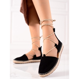 Lucky Shoes Svázané černé espadrilky černý 1