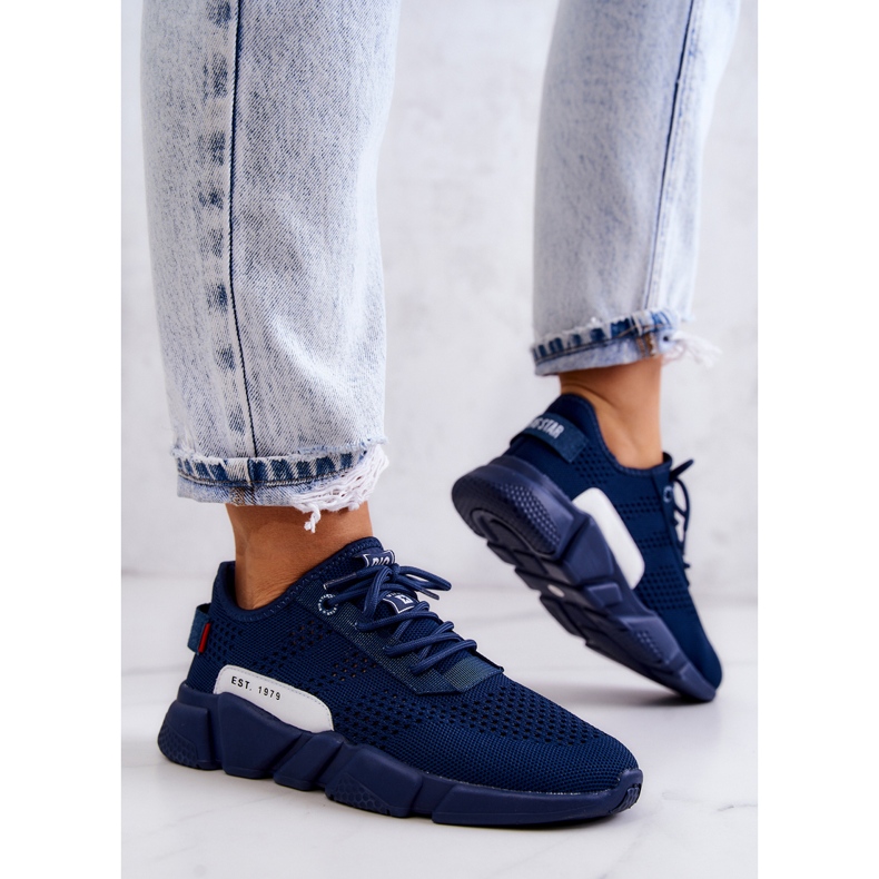 Dámská sportovní obuv Memory Foam Big Star JJ274274 Námořnická modrá modrý 2