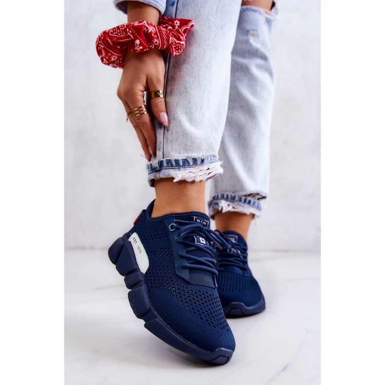 Dámská sportovní obuv Memory Foam Big Star JJ274274 Námořnická modrá modrý 1