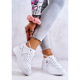 S.Barski Dámské sportovní kožené boty tenisky bílé Loissa bílý 2