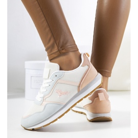 Modré dámské tenisky Fiorenti bílý modrý růžový 1