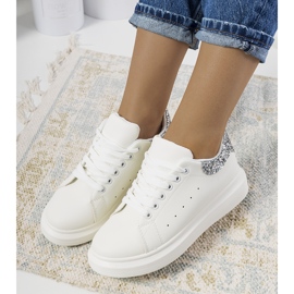 Bílé dámské tenisky Gallo bílý stříbro 1