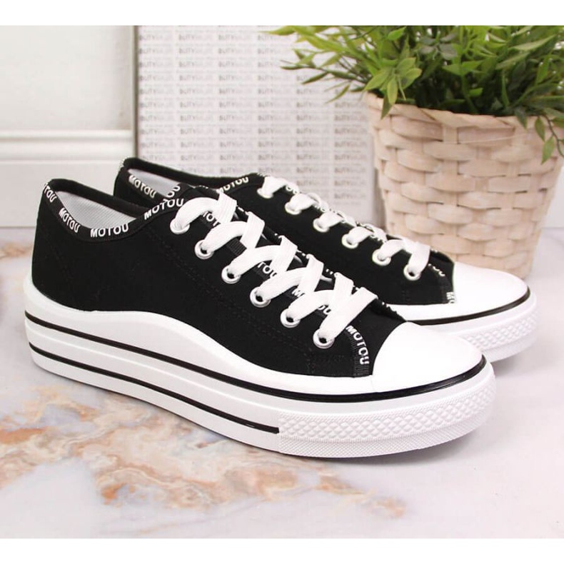 Tenisky na platformě S. Barski W OLI156A černé černá 2