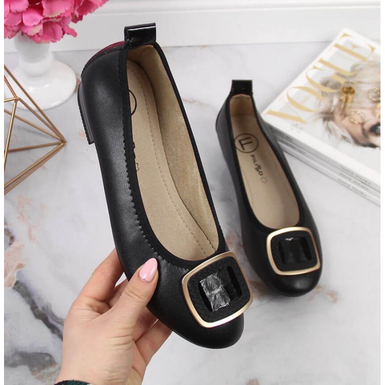 Kožené baleríny Filippo W PAW334A černé černá 1