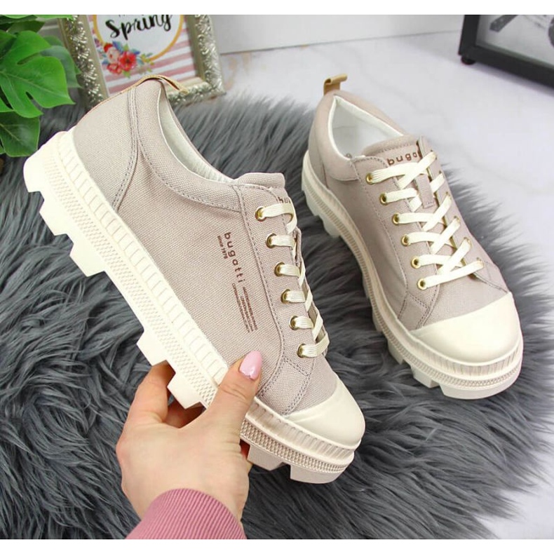 Bugatti W INT1721 béžové tenisky na platformě béžový 1 Bugatti W INT1721 béžové tenisky na platformě béžový 1