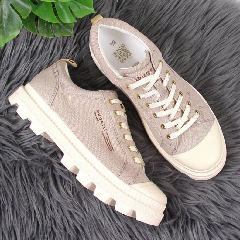 Bugatti W INT1721 béžové tenisky na platformě béžový 2 Bugatti W INT1721 béžové tenisky na platformě béžový 2