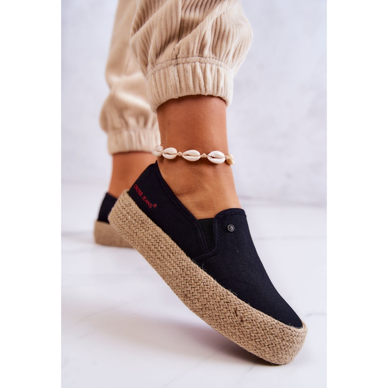 Dámské espadrilky na platformě Cross Jeans JJ2R4015C černé černá 2 Dámské espadrilky na platformě Cross Jeans JJ2R4015C černé černá 2