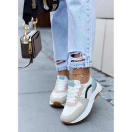 FG2 Sportovní obuv Coryse vázaná v béžové a zelené barvě hnědý zelená 2