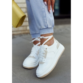 FG2 Dámská sportovní obuv bílá a béžová New Haven béžový bílý 2