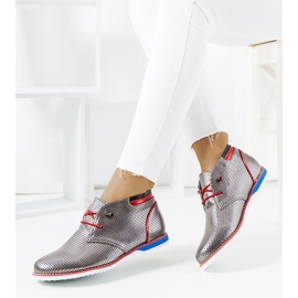 Stříbrné dámské prolamované boty Luella stříbrný 1