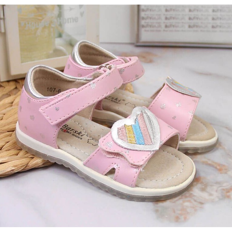 Sandály na suchý zip S. Barski Jr. OLI152B růžové růžový 2