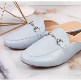 Vestavěné pantofle s ornamentem Vinceza W JAN103A modrá modrý 2