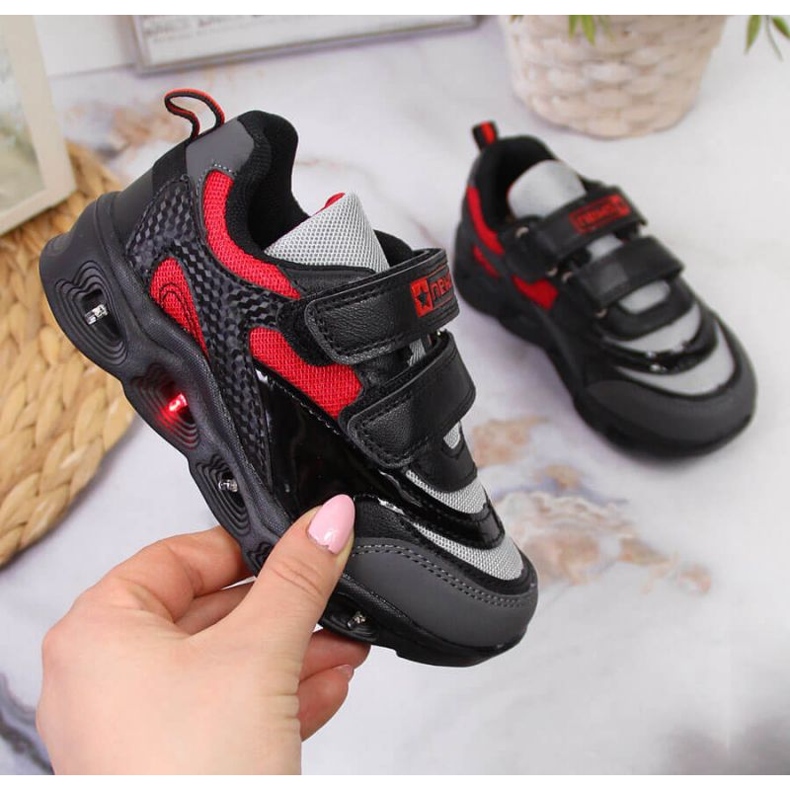 Boty lesklá podrážka News Jr EVE348 černá 1