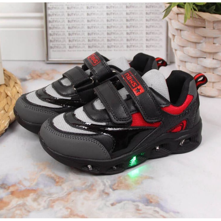 Boty lesklá podrážka News Jr EVE348 černá 2