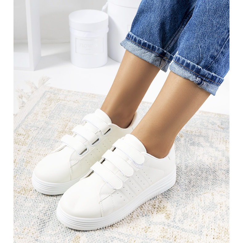 Bílé tenisky na platformě Nizza bílý 1