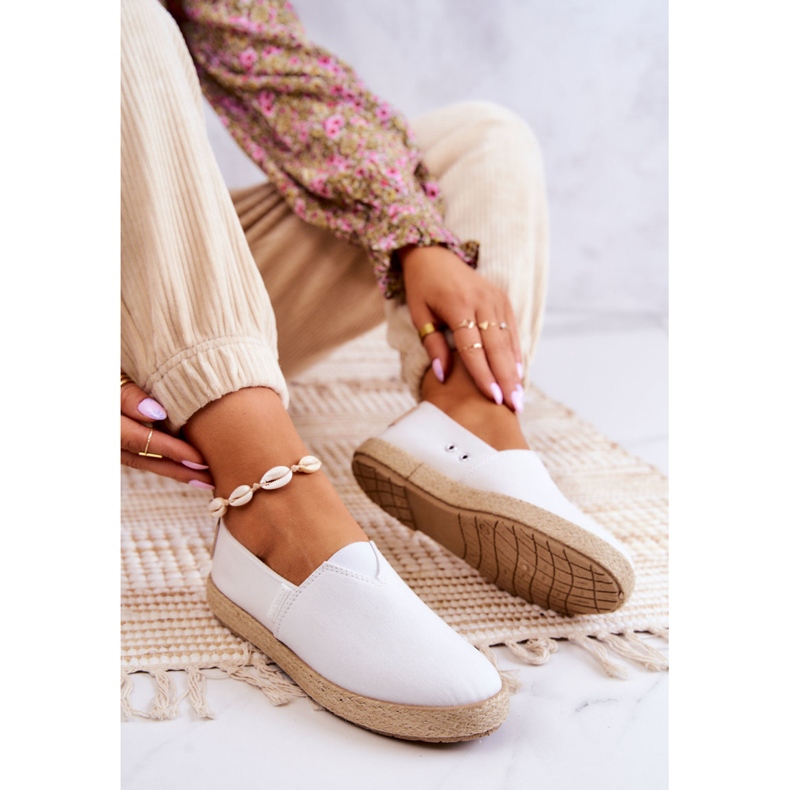 Big Star Módní dámské espadrilky Cross Jeans JJ2R4001C White bílý 1