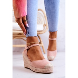 FW1 Dámské Espadrilky Na Pletené Platformě Růžové Canillo růžový 2 FW1 Dámské Espadrilky Na Pletené Platformě Růžové Canillo růžový 2