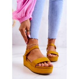 FW1 Semišové Sandály Na žluté Sariah Platformě žlutá 1