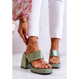 FM1 Lakované Pantofle Na Seattle Green Bar zelená 2