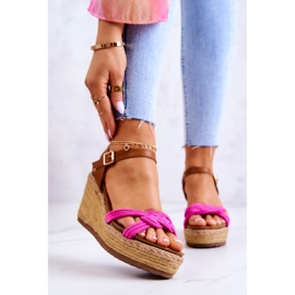 FB2 Módní sandály na klínu Fuchsia Roseville růžový 1