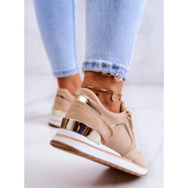 FB2 Semišové Sportovní Boty Na Tmavě Béžové Nábřeží Platformy béžový 2