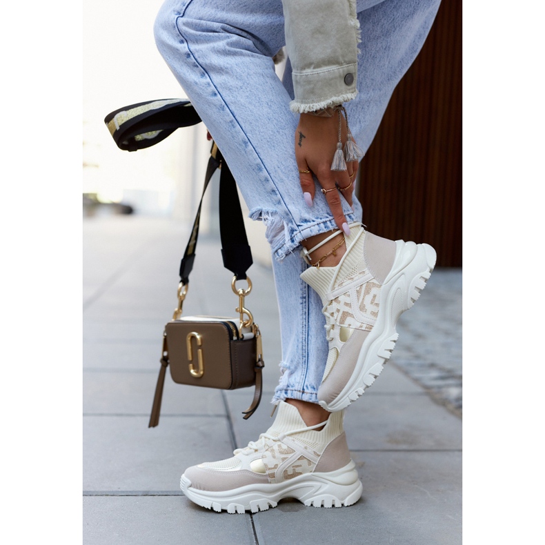 Tenisky Sportovní obuv Béžovo-zlatá Phinell béžový 1 Tenisky Sportovní obuv Béžovo-zlatá Phinell béžový 1