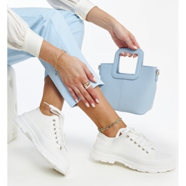 Bílé tenisky na robustní podrážce Prenzel bílý 1