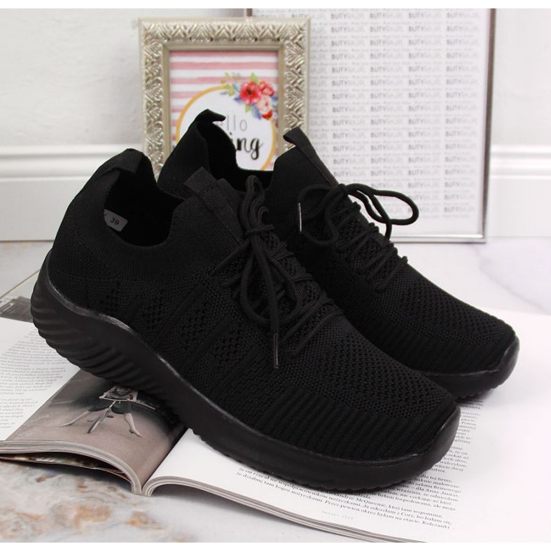Černé sportovní boty slip on Filippo W PAW341 černý 2