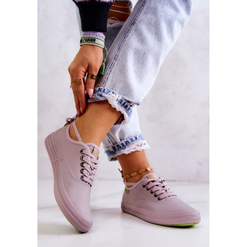 Lehké dámské tenisky Big Star JJ274264 Šedé růžový 2 Lehké dámské tenisky Big Star JJ274264 Šedé růžový 2