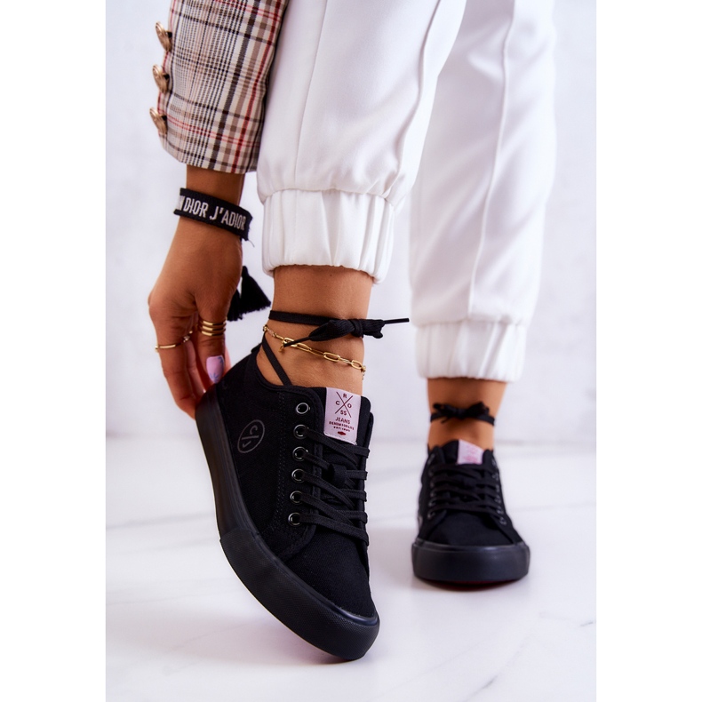 Dámské materiálové tenisky Cross Jeans JJ2R4049C Black černý 1