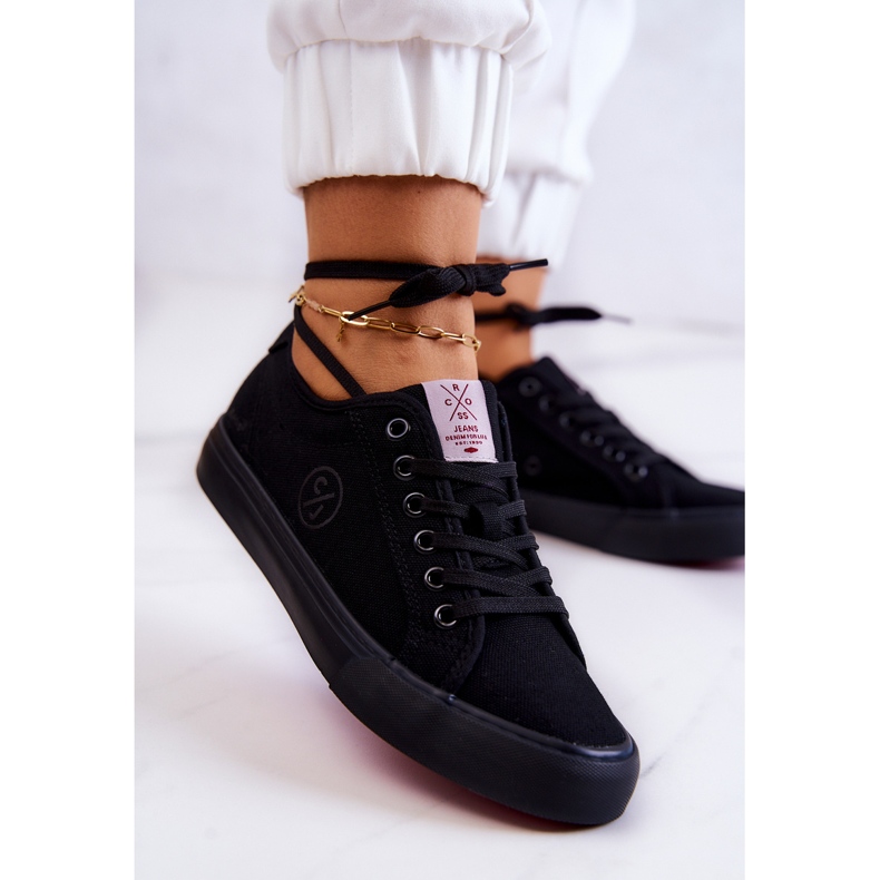 Dámské materiálové tenisky Cross Jeans JJ2R4049C Black černá 2 Dámské materiálové tenisky Cross Jeans JJ2R4049C Black černá 2