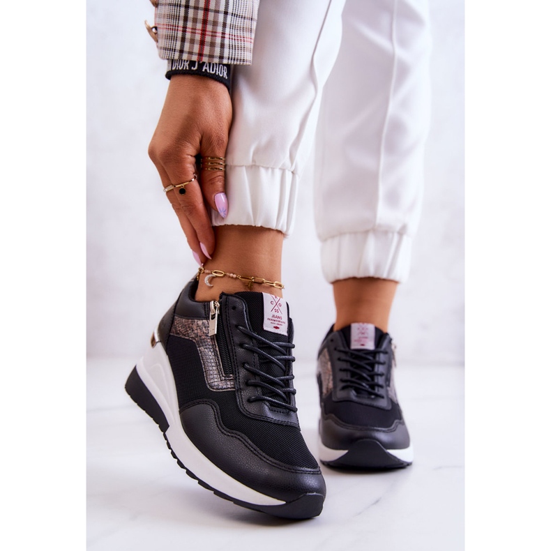 Dámské tenisky na klínku Cross Jeans JJ2R4027C Black černá 2