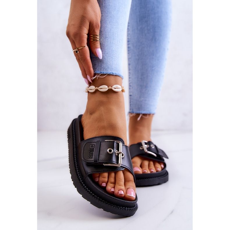 Klasické pantofle s přezkou Big Star JJ274A307 Černé černá 1