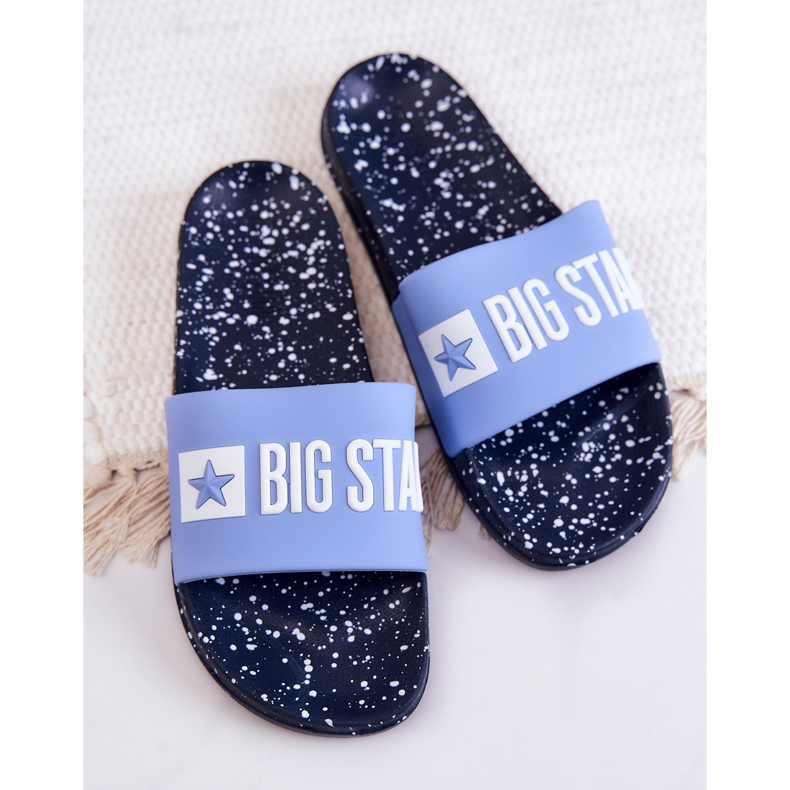 Dámské pantofle Big Star JJ274A526 Modré modrý 2 Dámské pantofle Big Star JJ274A526 Modré modrý 2