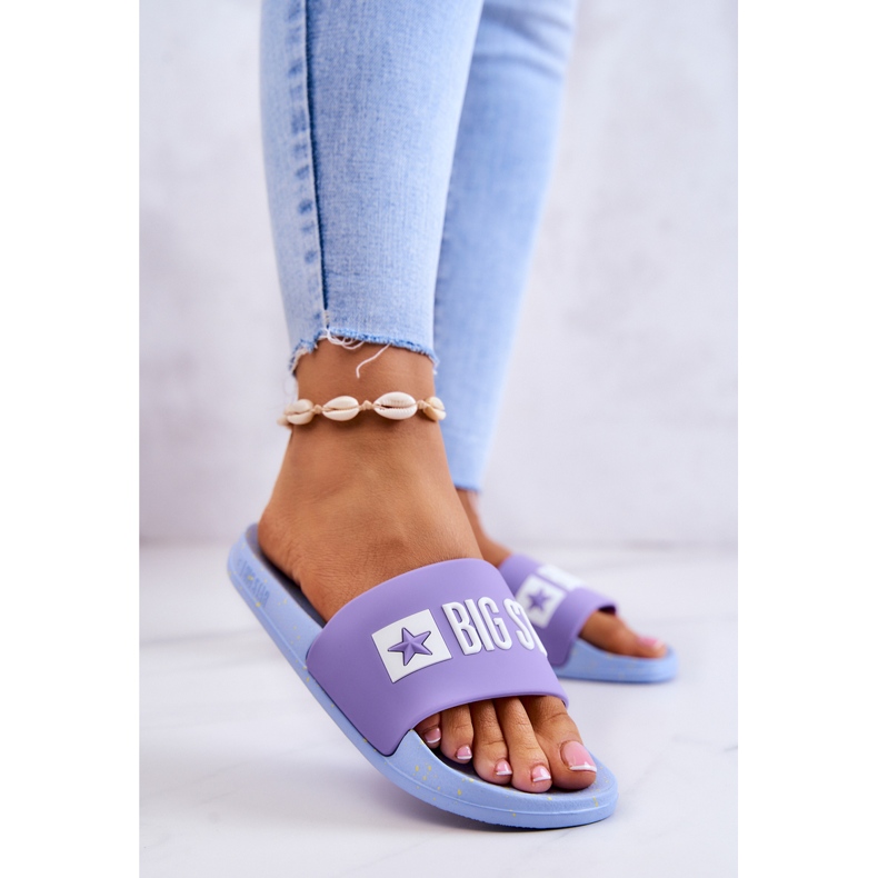 Dámské pantofle Big Star JJ274A525 Violet-Blue fialová 2