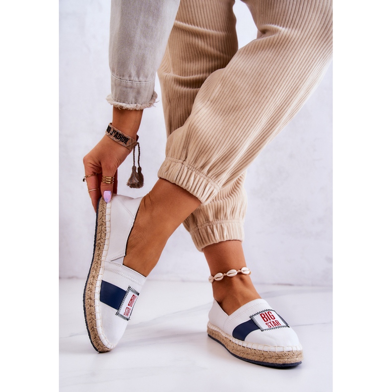 Dámské slip-on espadrilky Big Star JJ274964 bílá a tmavě modrá bílý 2