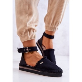 Dámské espadrilky se sponou Big Star JJ274888 Černá 1